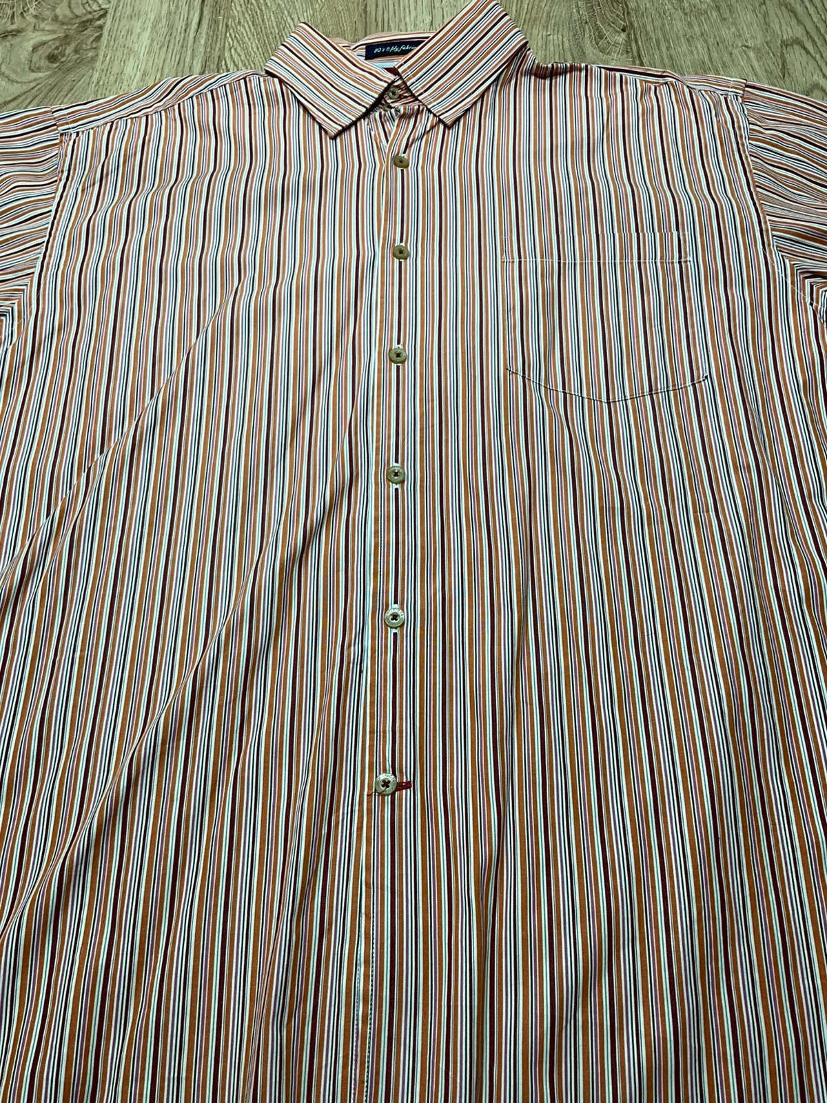 Chemise Tommy Hilfiger Manches Longues L Vintage 100% Coton Rayée Multicolore – photo 4